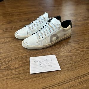 Oliver Cabell Low 1 Belmont Men's White Leather Sneakers Size 45 (12)